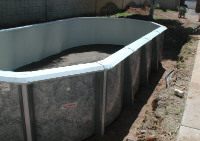 above ground pool installed in the ground
