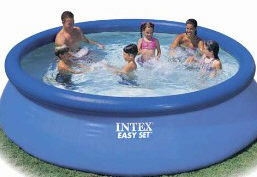 inflatable ring above ground pool
