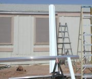 awning gutter and aluminum panel