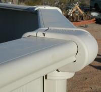 resin above ground pool rail and cap