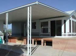 aluminum awning on Park Model