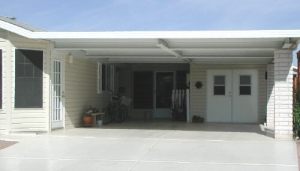 Aluminum Awning with I-beams aluminum awning with beams