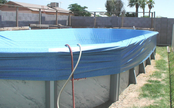 overlap above ground pool liner