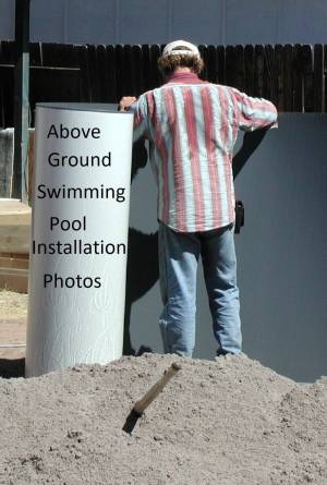 above ground pool installation photo