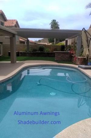 Aluminum Awning by Pool