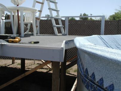 Deck Moved for Liner Installation deck moved for liner installation