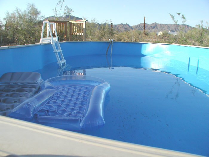 above ground pool filling