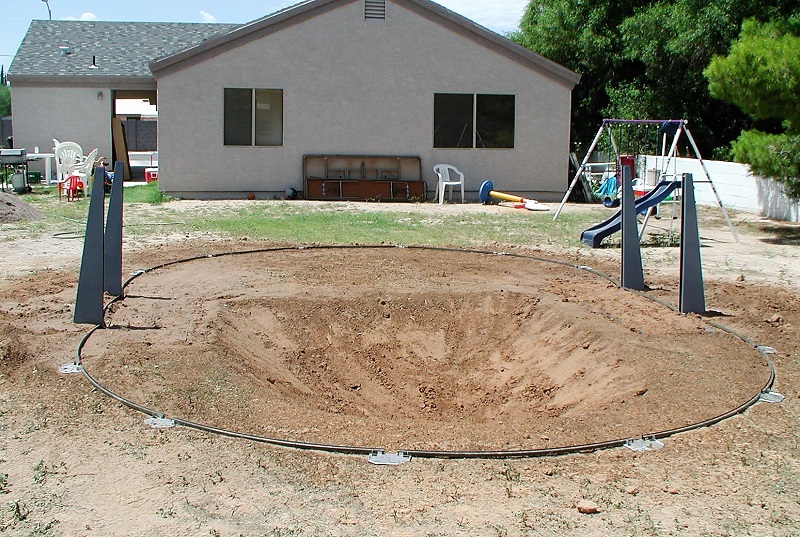 Hole Dug for Oval Pool