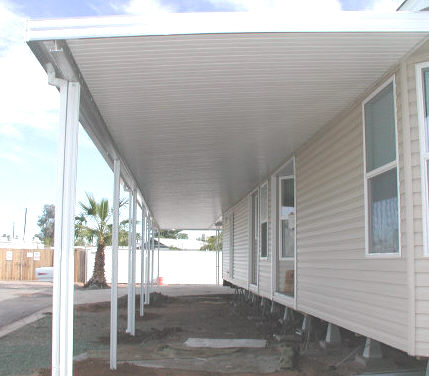 aluminum awning on mobile home