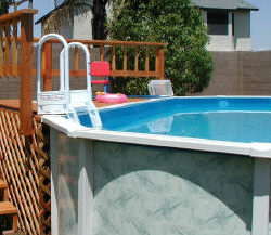Plain Blue Liner in Above Ground Pool