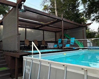above ground pool deck