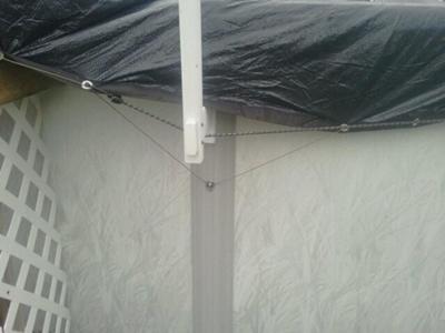 Pool Cover Attached To Upright