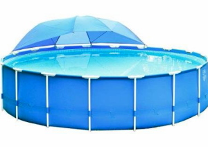 half dome pool shade
