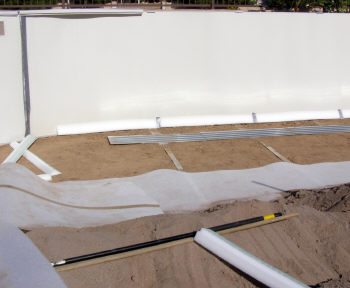 installing pre-formed pool cove