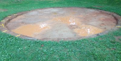 pool site after rain