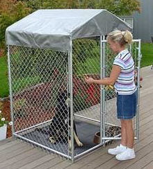 dog kennel with cover