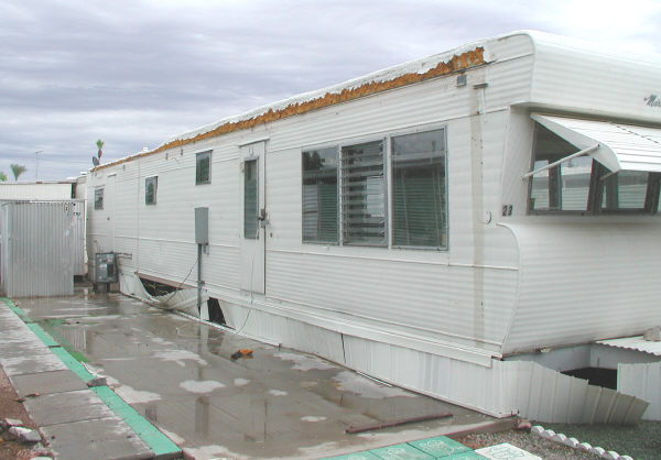 mobile home anchored