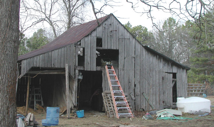 old barn front