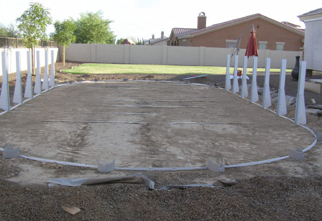 connecting bottom rails and level pool frame