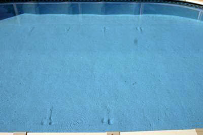 oval pool structure seen under liner