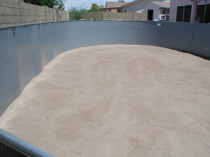 Oval Above Ground Pool Sand
