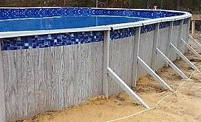 vinyl liner overhang over pool wall