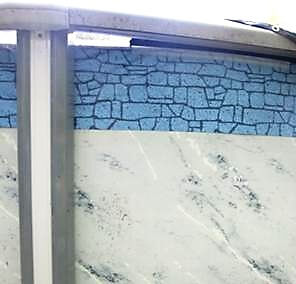 vinyl liner overhang ouotside of pool