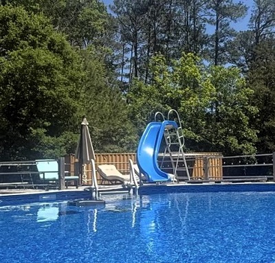 above ground pool slide