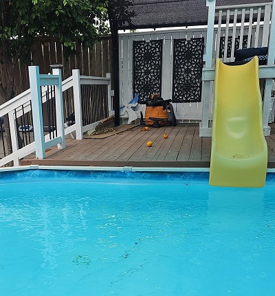 above ground pool slide