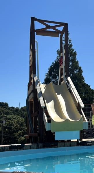 above ground pool slide