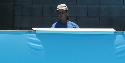 removing above ground pool top rail