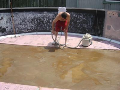 Removing Rainwater From Pool Base