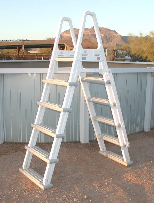 above ground pool safety ladder
