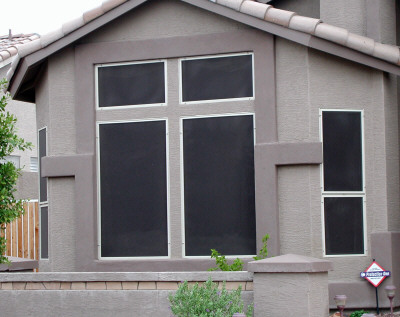 shade screens on house windows