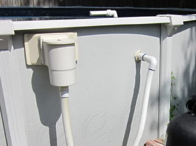 Pool Skimmer with pvc pipe
