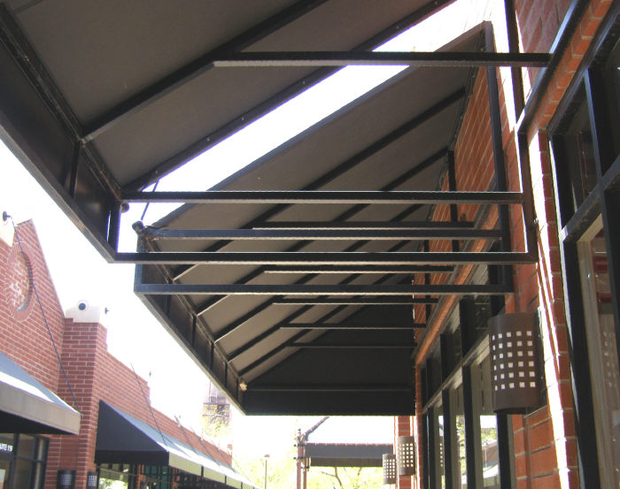 Under View Of Framework For Steel Awning