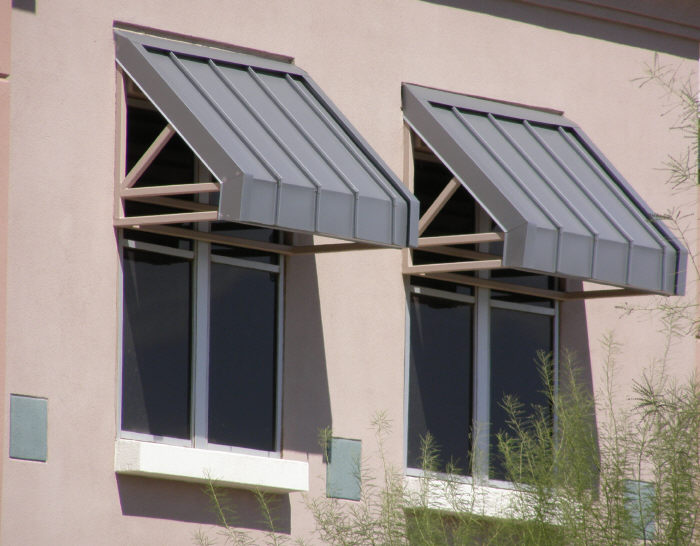 Steel Top Supported Window Awnings