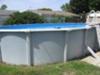 side of above ground pool