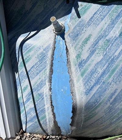 Pool Wall Burst