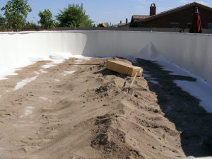 sand for above ground pool base
