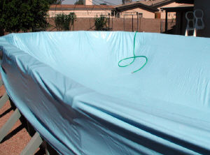 installing Doughboy liner in oval pool