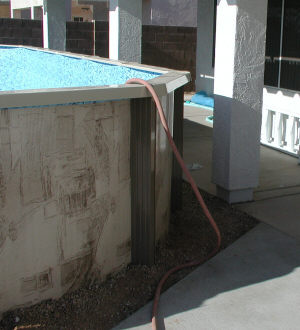 draining an above ground pool