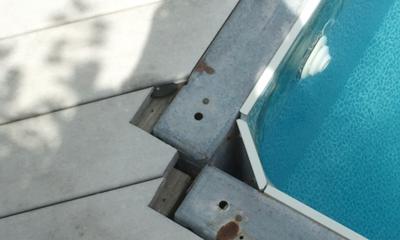 Close Up of Pool Corner Construction