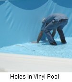 Holes in vinyl Pool