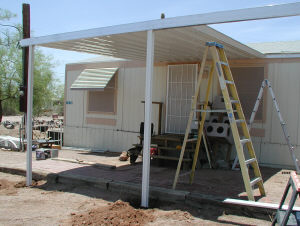 installing awning panels