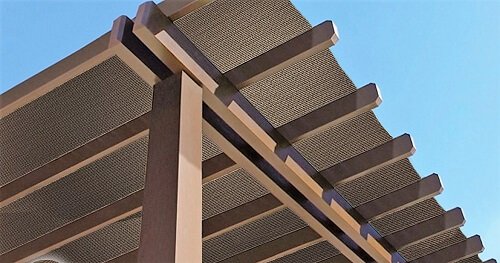 Shade Screen on Lattice Patio Cover Shade Screen on Lattice Patio Cover