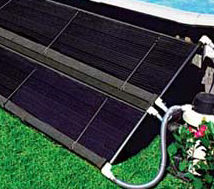 solar panels on an above ground pool
