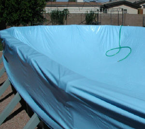 stretching overlap pool liner